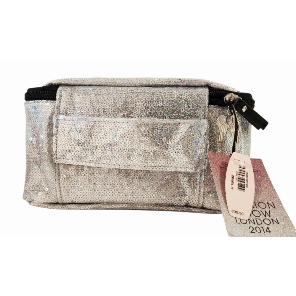 3pc VICTORIA SECRET MAKEUP TRAIN CASE cosmetic bag LIKE AN ANGEL pencil case NEW